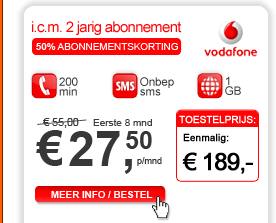 iPhone 5 voor slechts E 27,50 per maand bij Vodafone!